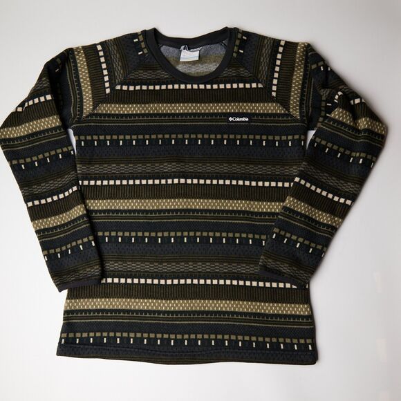 Columbia Women’s M Geometric Fleece Pullover Sweater Weather Multicolor Crewneck - Picture 6 of 7
